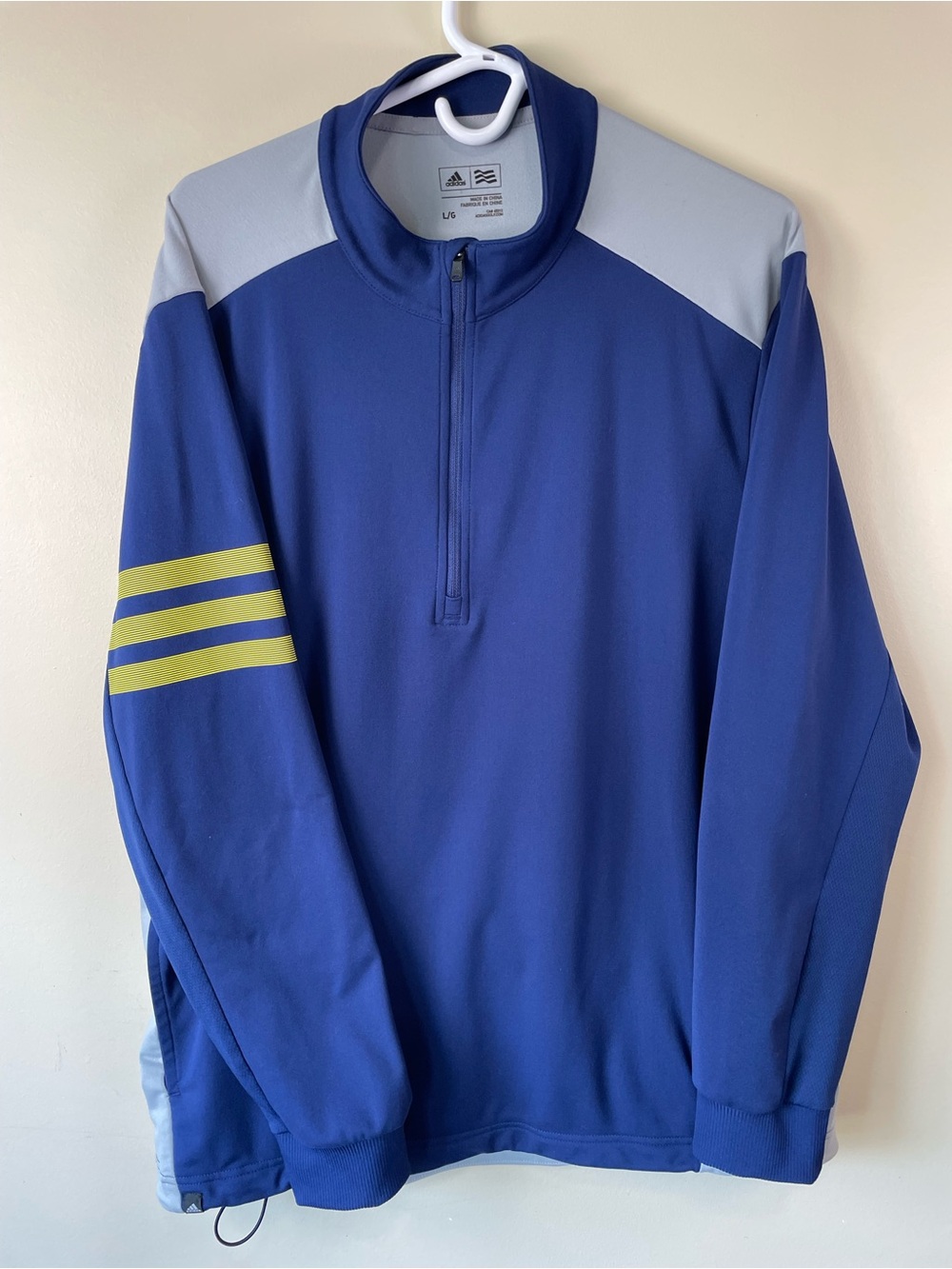 Adidas Men’s Blue Half-Zip Performance Jacket